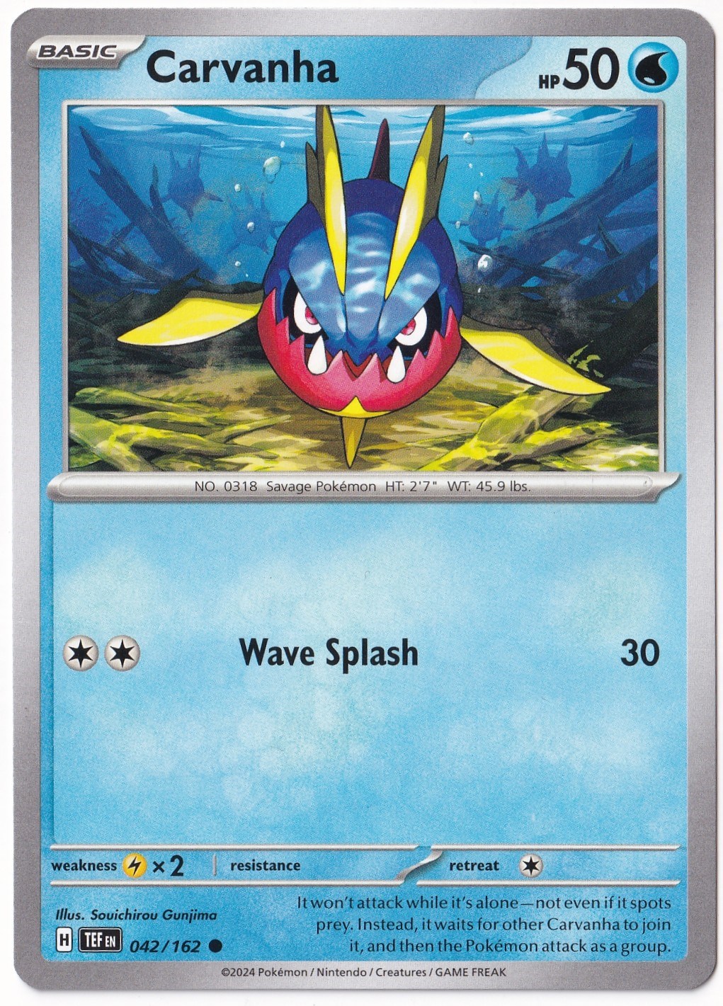 Temporal ForcesCarvanha 042/162 - Temporal Forces - Pokemon Kartı (Mint)