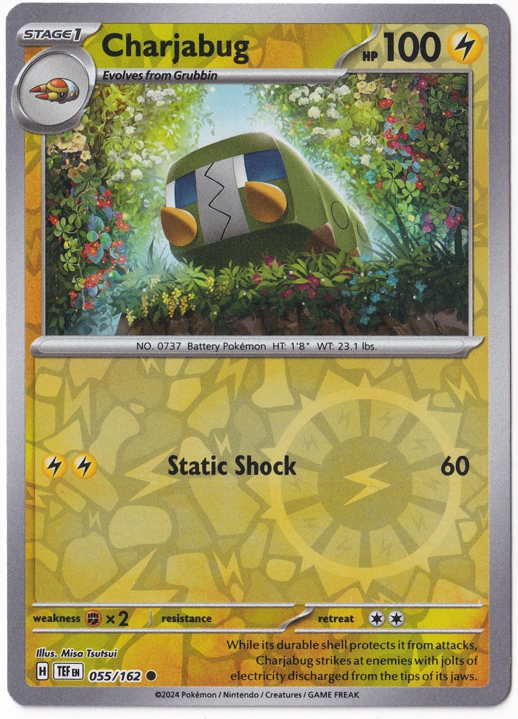 Temporal ForcesCharjabug [Reverse Holo] 055/162 - Temporal Forces - Pokemon Kartı (Mint)