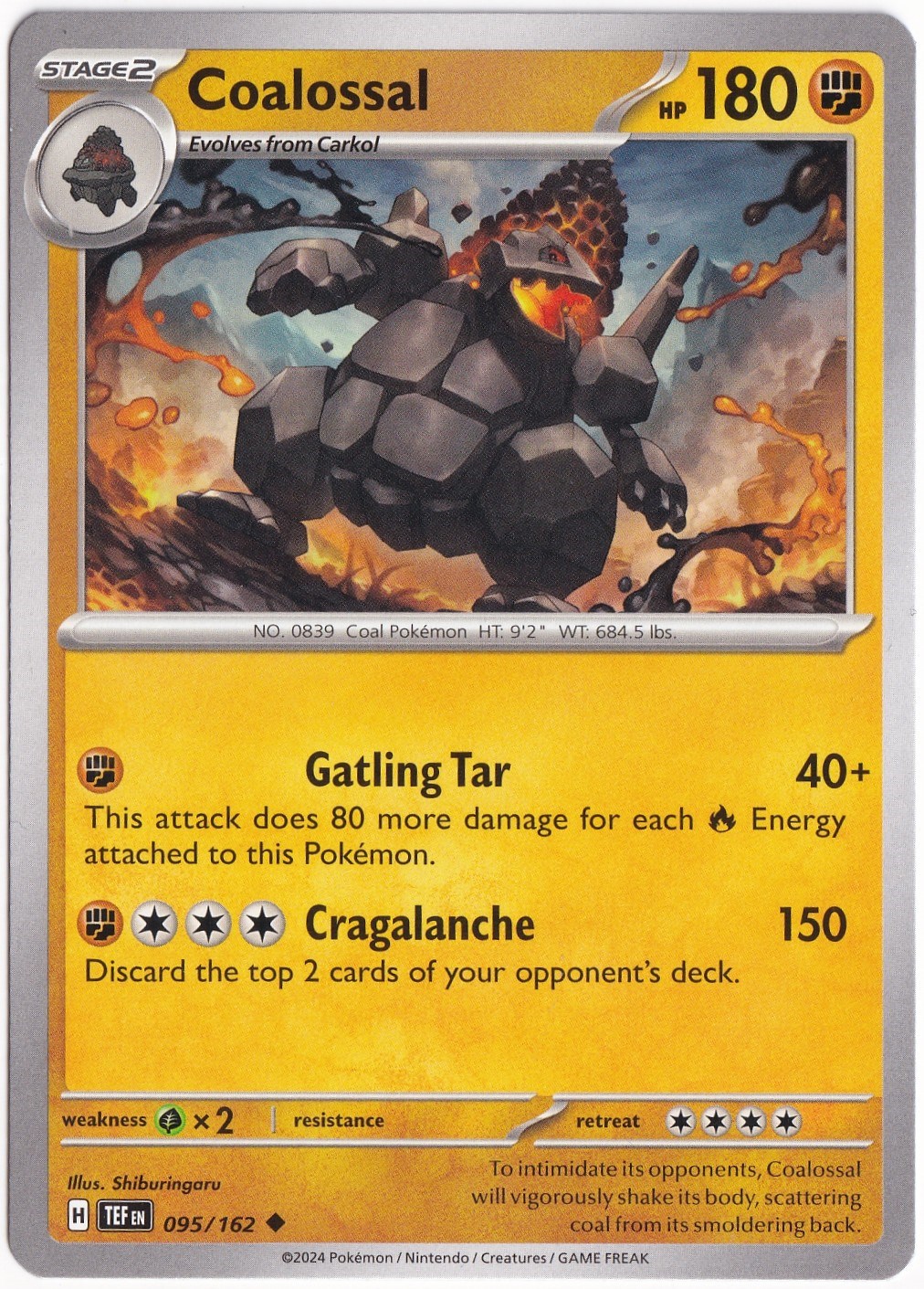 Temporal ForcesCoalossal 095/162 - Temporal Forces - Pokemon Kartı (Mint)