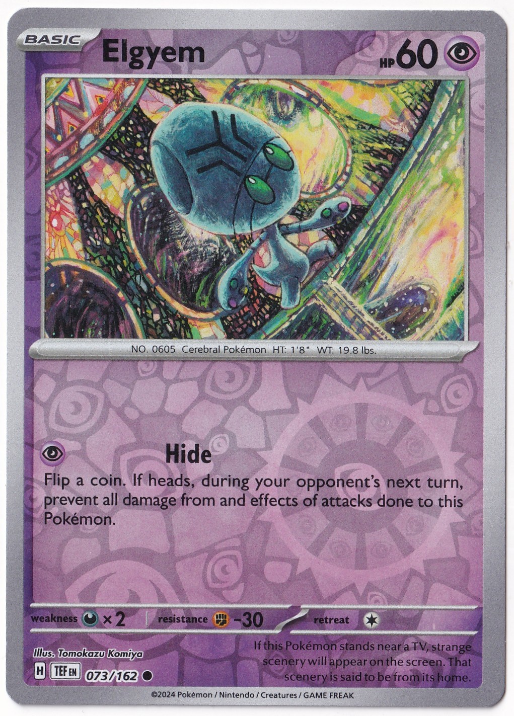 Temporal ForcesElgyem [Reverse Holo] 073/162 - Temporal Forces - Pokemon Kartı (Mint)