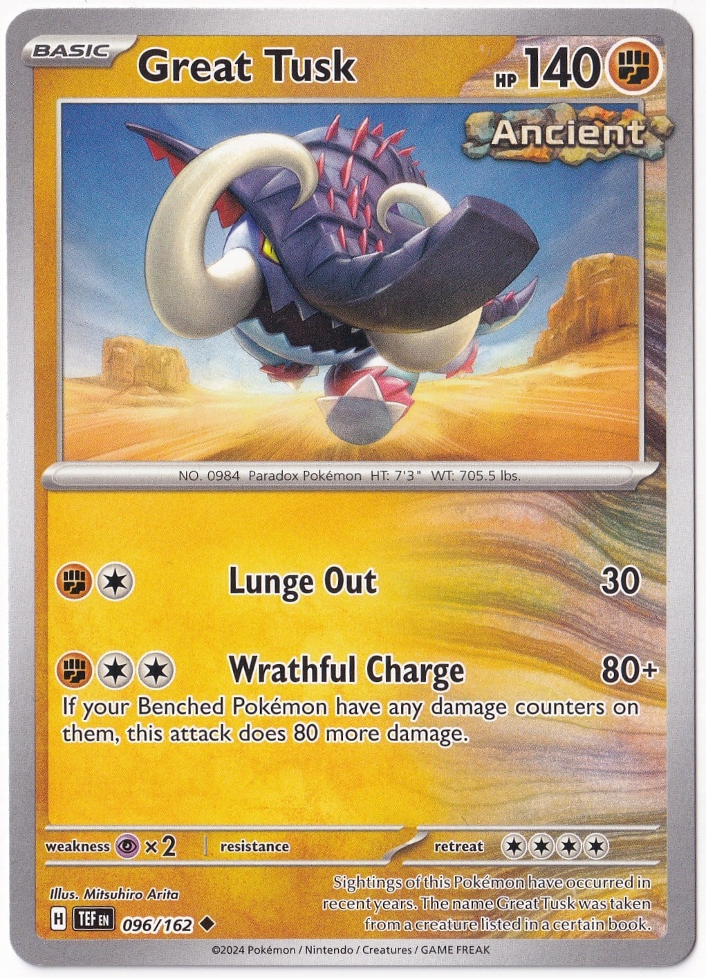 Temporal ForcesGreat Tusk 096/162 - Temporal Forces - Pokemon Kartı (Mint)