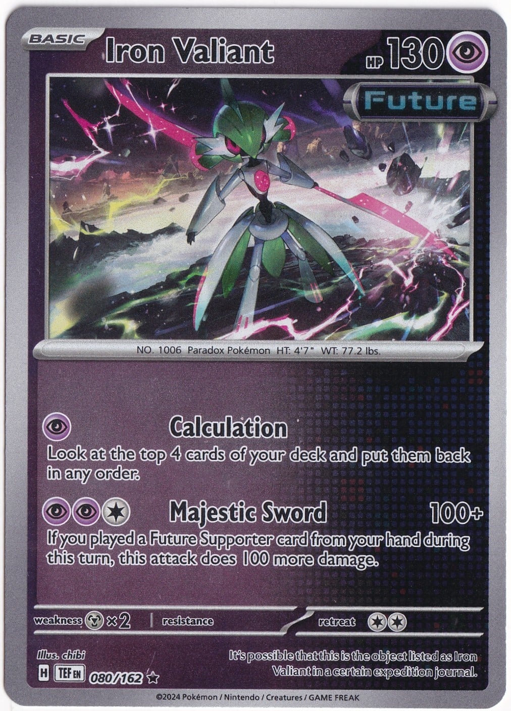 Temporal ForcesIron Valiant [Reverse Holo] 080/162 - Temporal Forces - Pokemon Kartı (Mint)