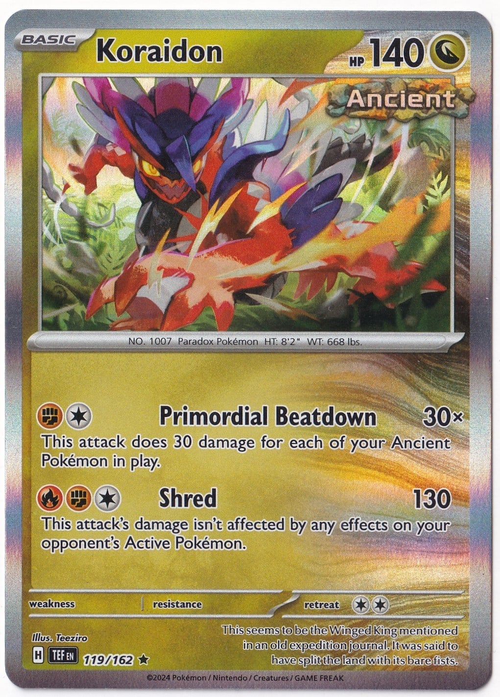 Temporal ForcesKoraidon [Holo] 119/162 - Temporal Forces - Pokemon Kartı (Mint)