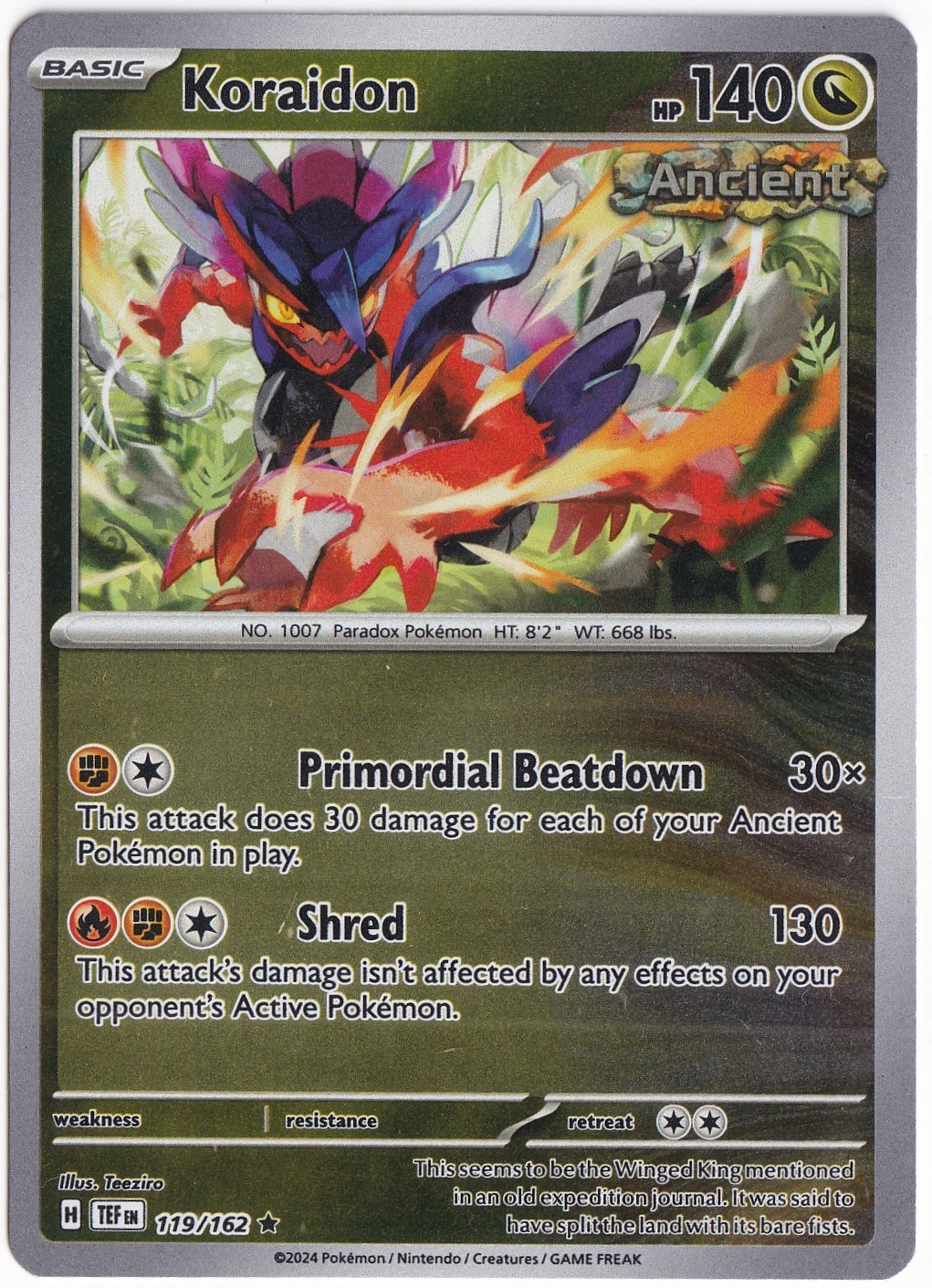 Temporal ForcesKoraidon [Reverse Holo] 119/162 - Temporal Forces - Pokemon Kartı (Mint)