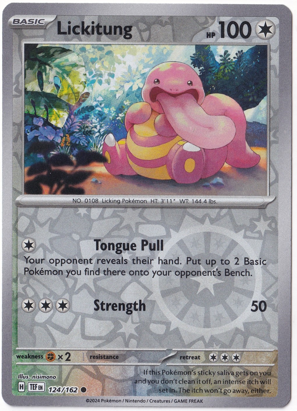 Temporal ForcesLickitung [Reverse Holo] 124/162 - Temporal Forces - Pokemon Kartı (Mint)
