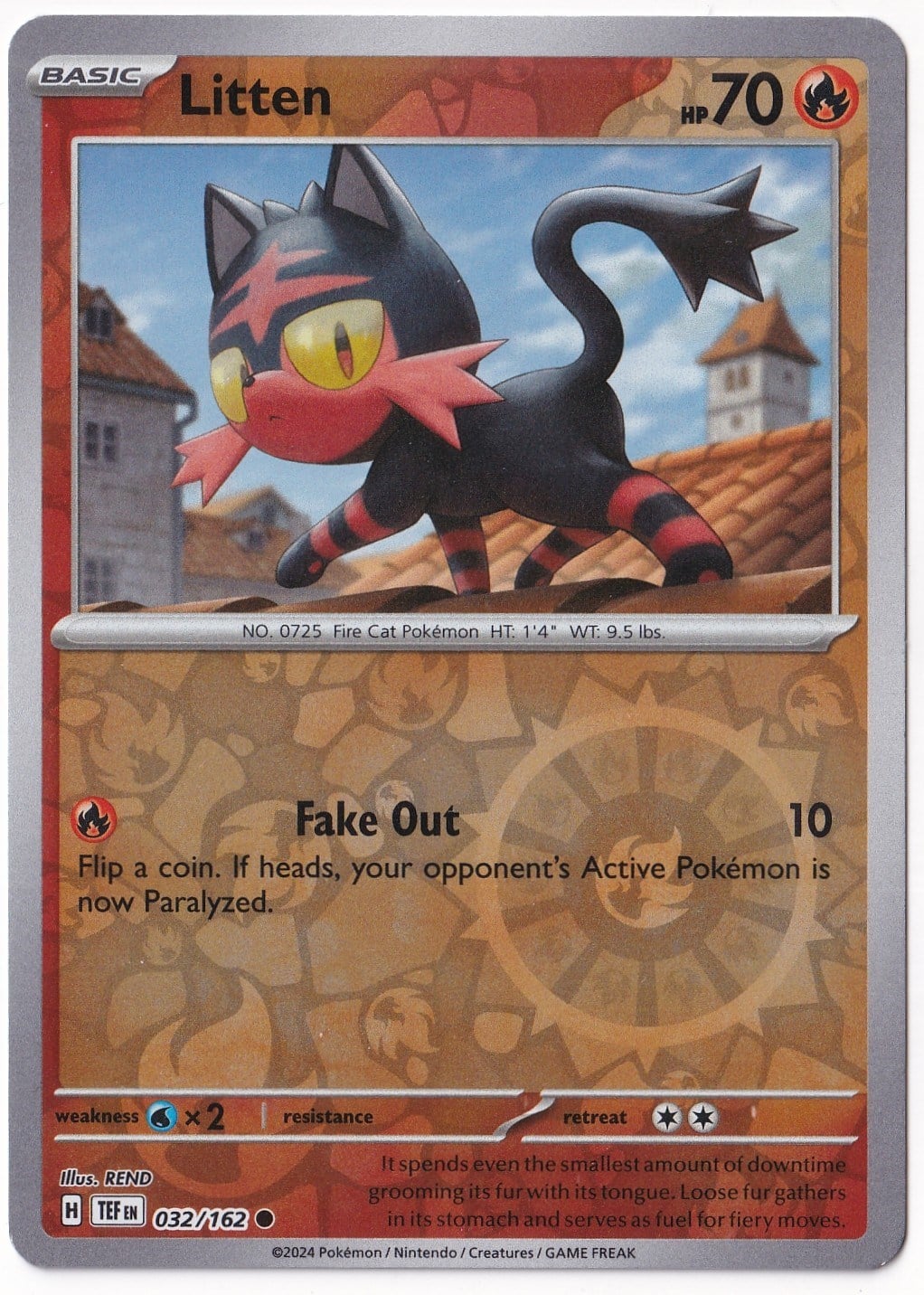 Temporal ForcesLitten [Reverse Holo] 032/162 - Temporal Forces - Pokemon Kartı (Mint)