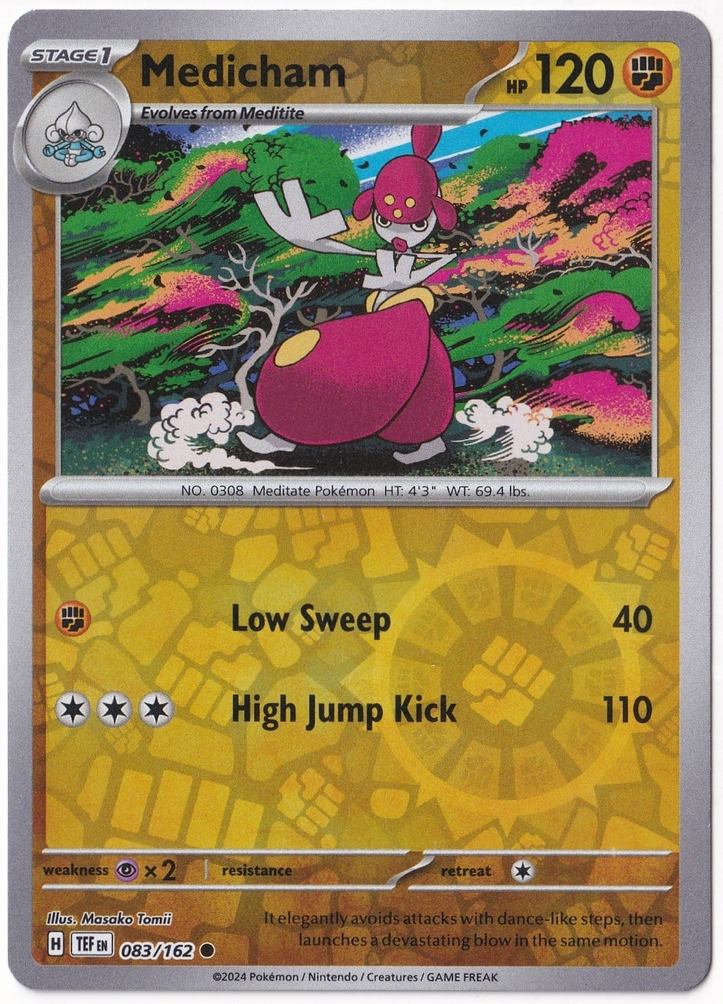 Temporal ForcesMedicham [Reverse Holo] 083/162 - Temporal Forces - Pokemon Kartı (Mint)