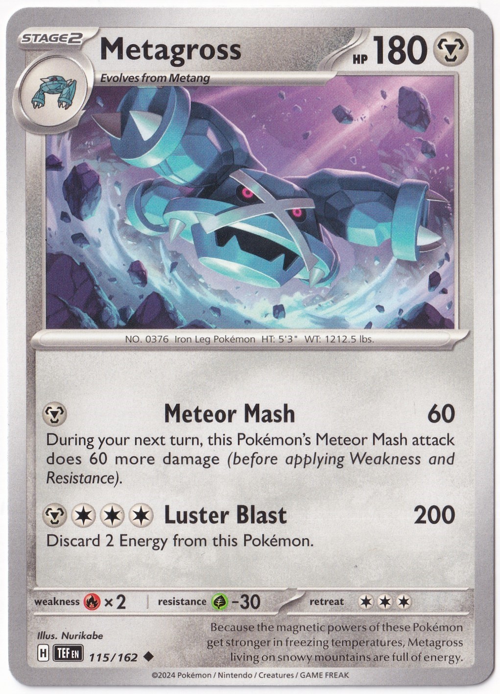 Temporal ForcesMetagross 115/162 - Temporal Forces - Pokemon Kartı (Mint)