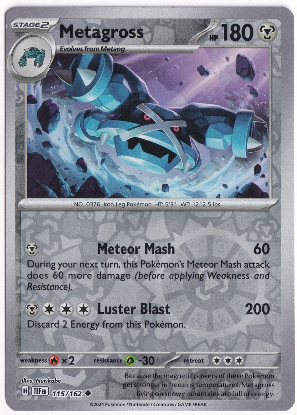 Temporal ForcesMetagross [Reverse Holo] 115/162 - Temporal Forces - Pokemon Kartı (Mint)