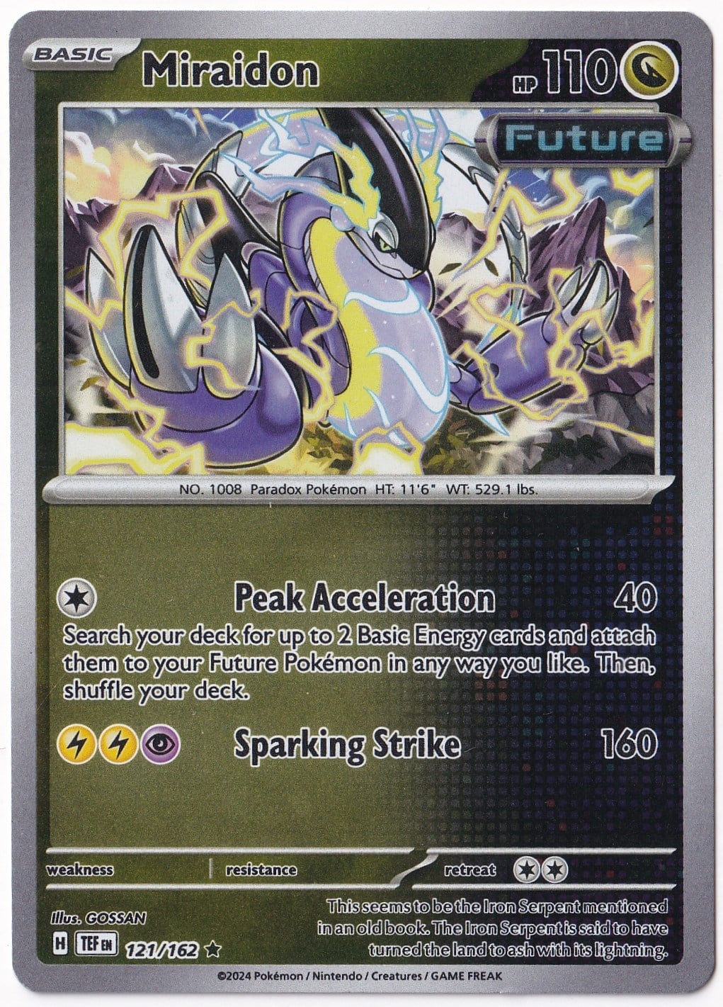 Temporal ForcesMiraidon [Reverse Holo] 121/162 - Temporal Forces - Pokemon Kartı (Mint)