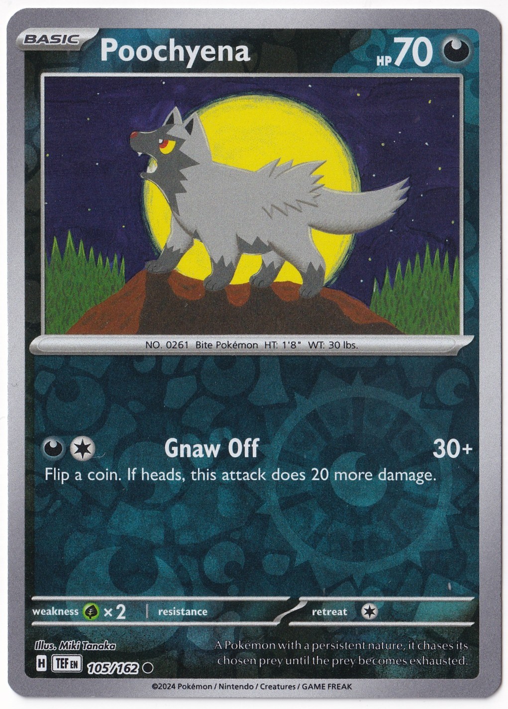Temporal ForcesPoochyena [Reverse Holo] 105/162 - Temporal Forces - Pokemon Kartı (Mint)