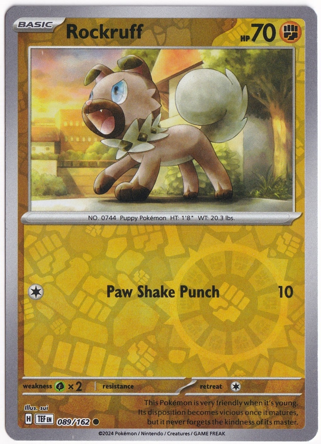 Temporal ForcesRockruff [Reverse Holo] 089/162 - Temporal Forces - Pokemon Kartı (Mint)