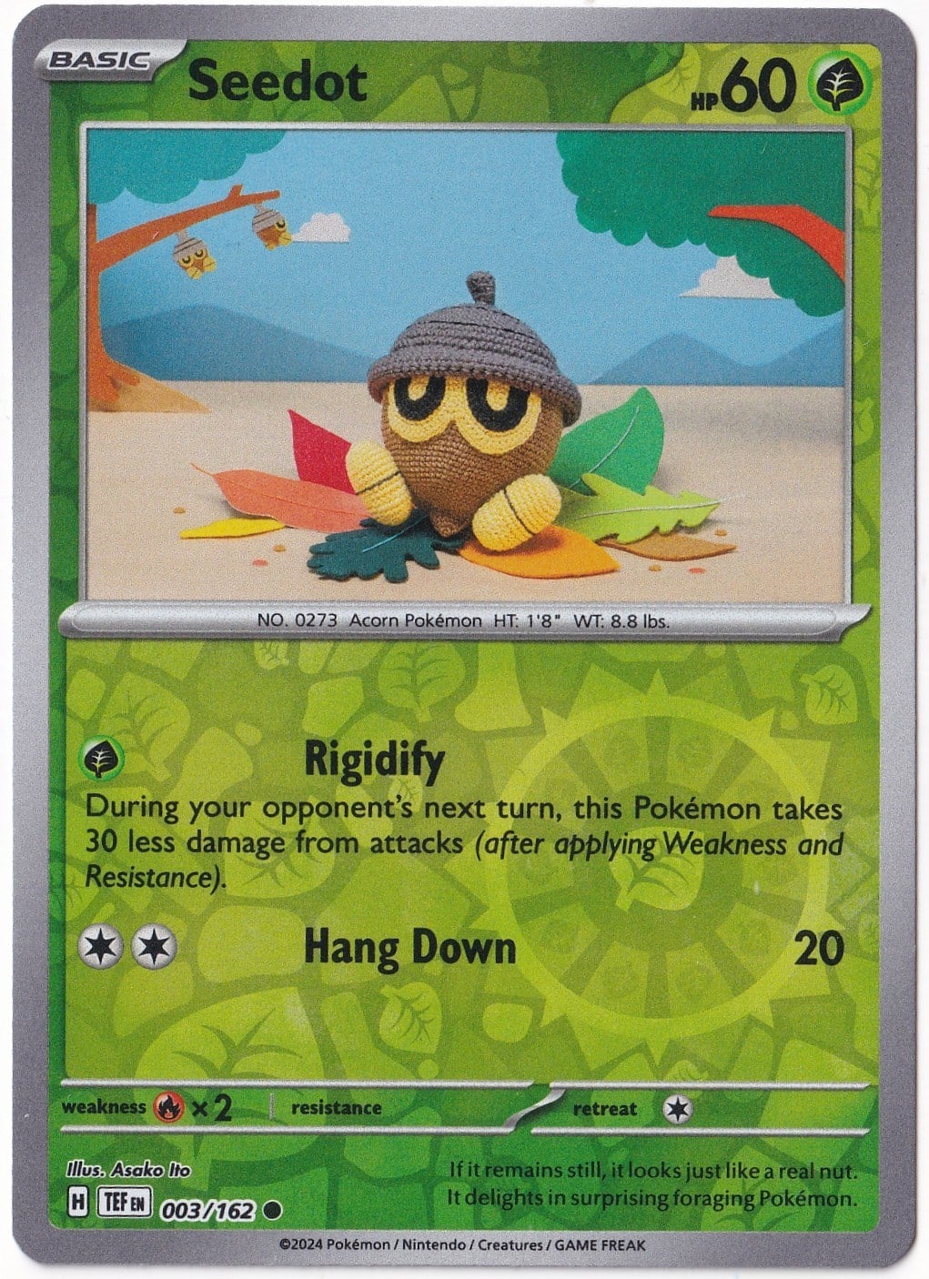Temporal ForcesSeedot [Reverse Holo] 003/162 - Temporal Forces - Pokemon Kartı (Mint)