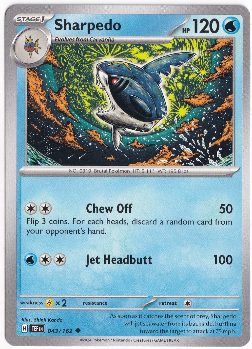 Temporal ForcesSharpedo 043/162 - Temporal Forces - Pokemon Kartı (Mint)