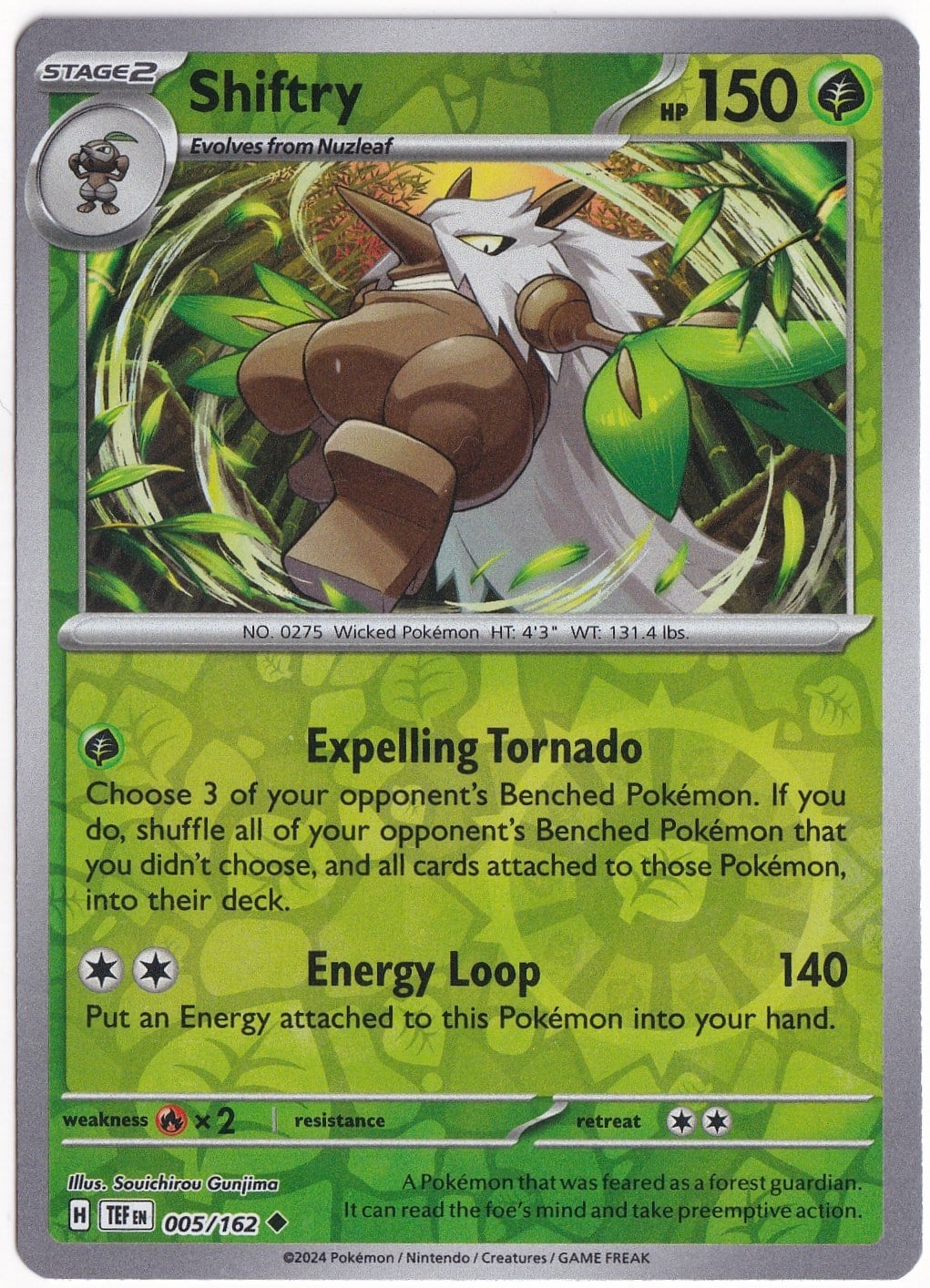 Temporal ForcesShiftry [Reverse Holo] 005/162 - Temporal Forces - Pokemon Kartı (Mint)