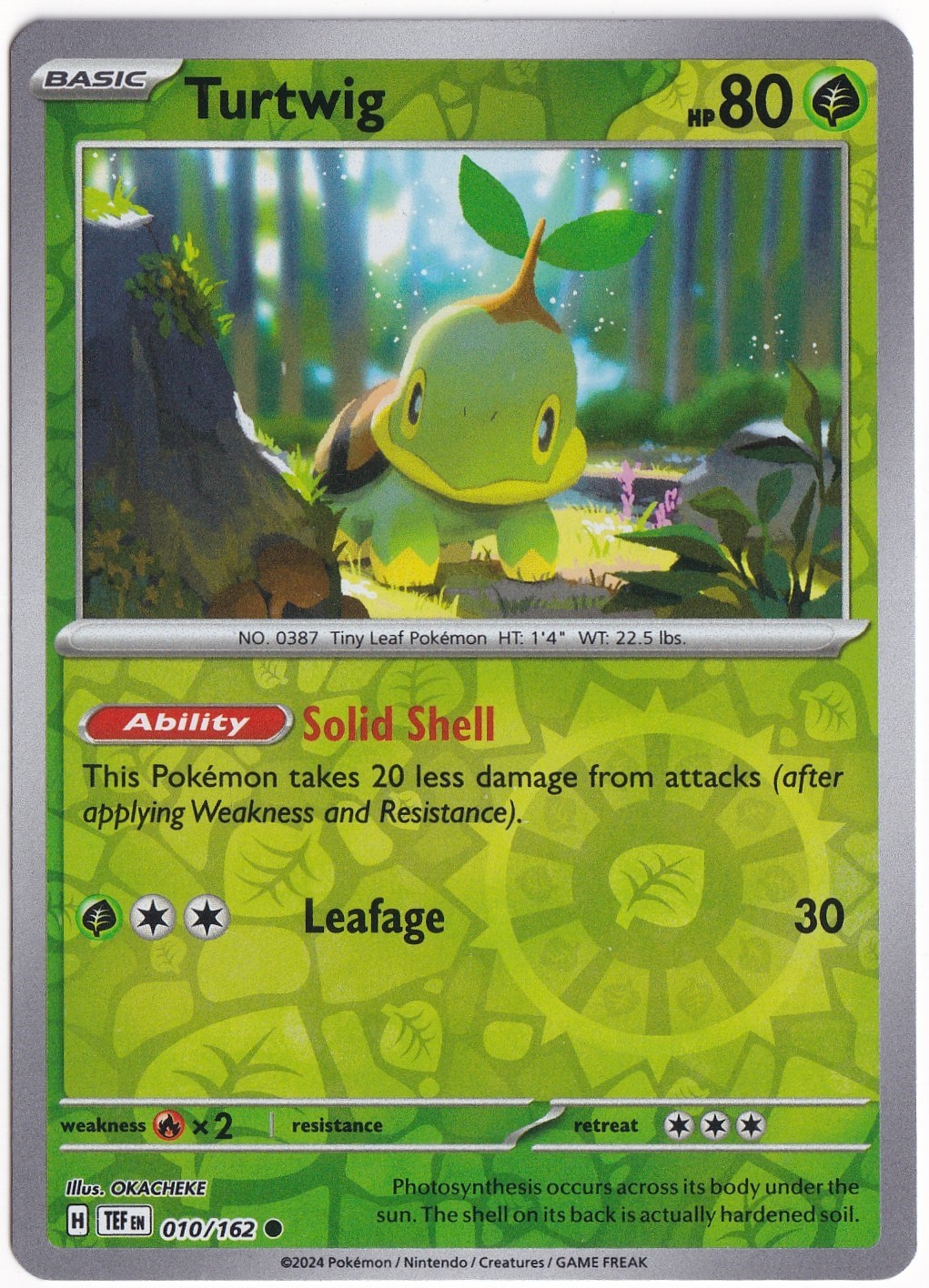 Temporal ForcesTurtwig [Reverse Holo] 010/162 - Temporal Forces - Pokemon Kartı (Mint)