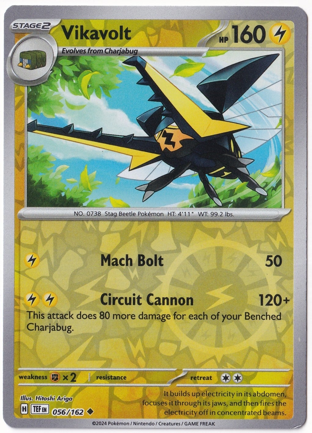 Temporal ForcesVikavolt [Reverse Holo] 056/162 - Temporal Forces - Pokemon Kartı (Mint)