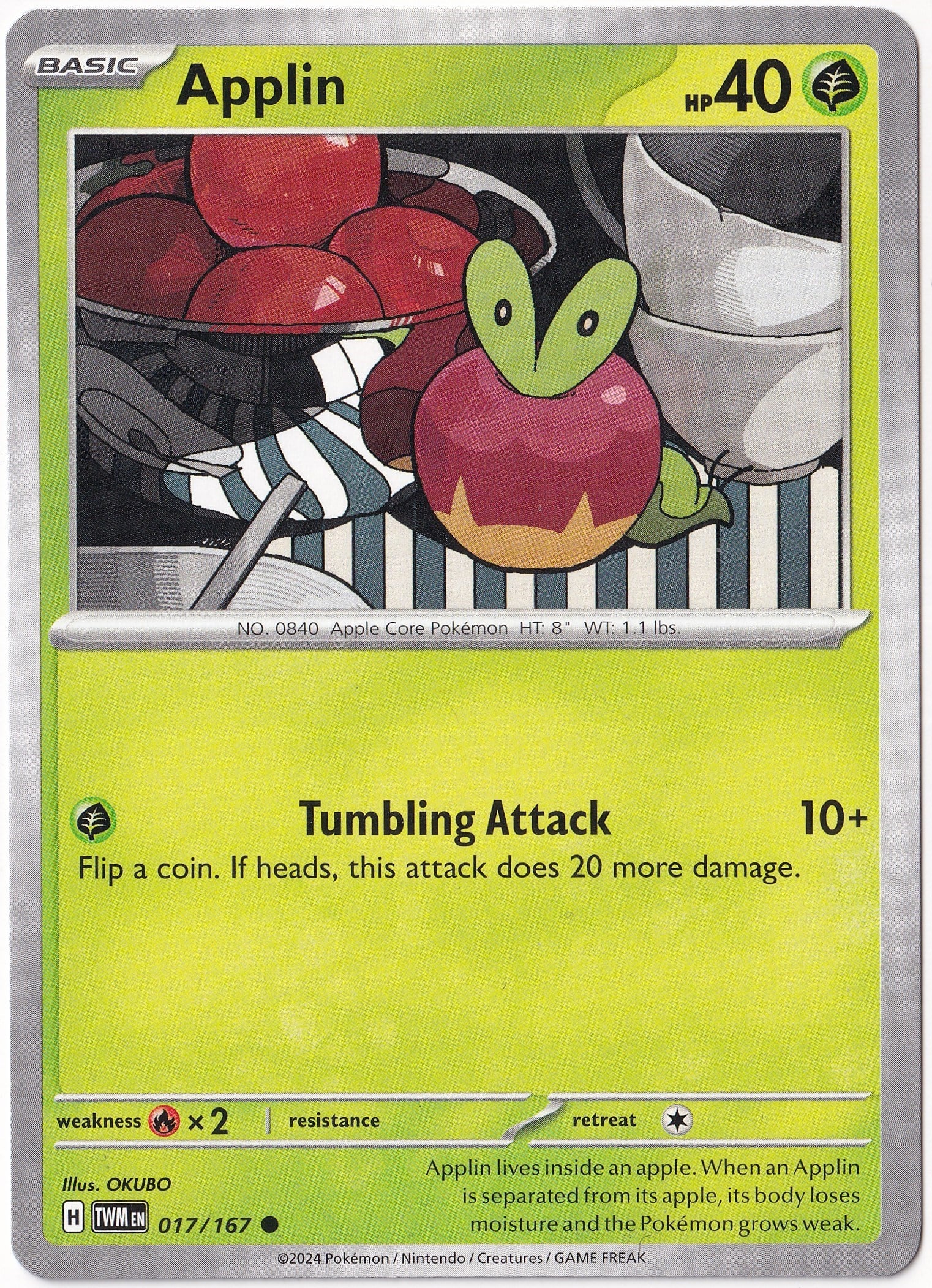 Twilight MasqueradeApplin 017/167 - Twilight Masquerade - Pokemon Kartı (Mint)