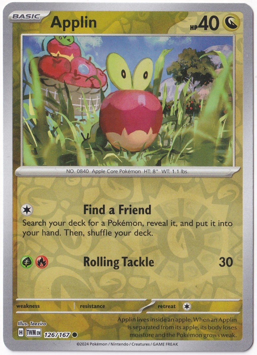 Twilight MasqueradeApplin [Reverse Holo] 126/167 - Twilight Masquerade - Pokemon Kartı (Mint)