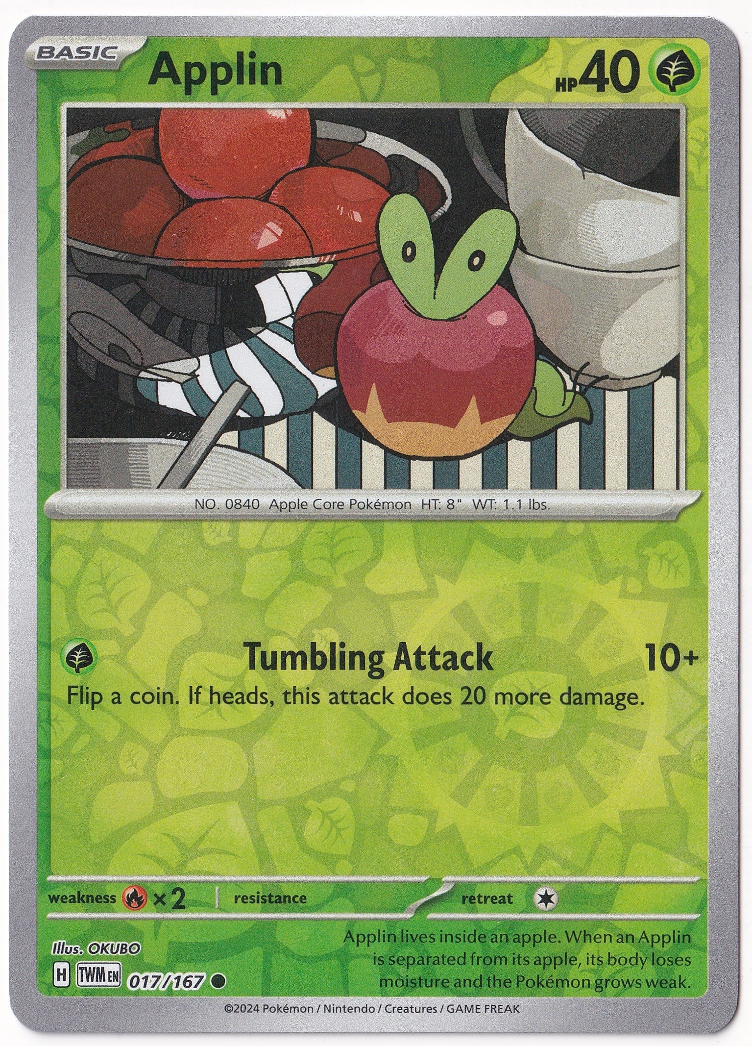 Twilight MasqueradeApplin [Reverse Holo] 017/167 - Twilight Masquerade - Pokemon Kartı (Mint)