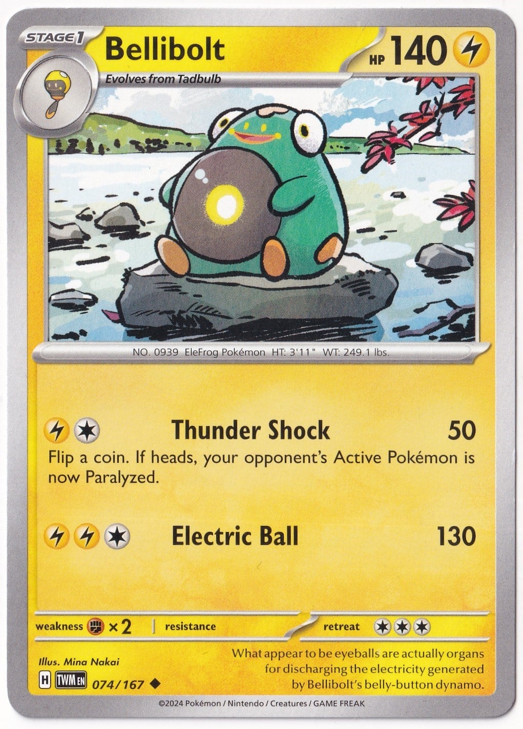 Twilight MasqueradeBellibolt 074/167 - Twilight Masquerade - Pokemon Kartı (Mint)