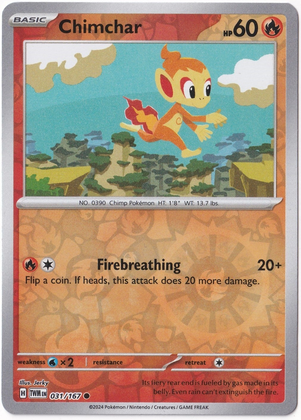 Twilight MasqueradeChimchar [Reverse Holo] 031/167 - Twilight Masquerade - Pokemon Kartı (Mint)