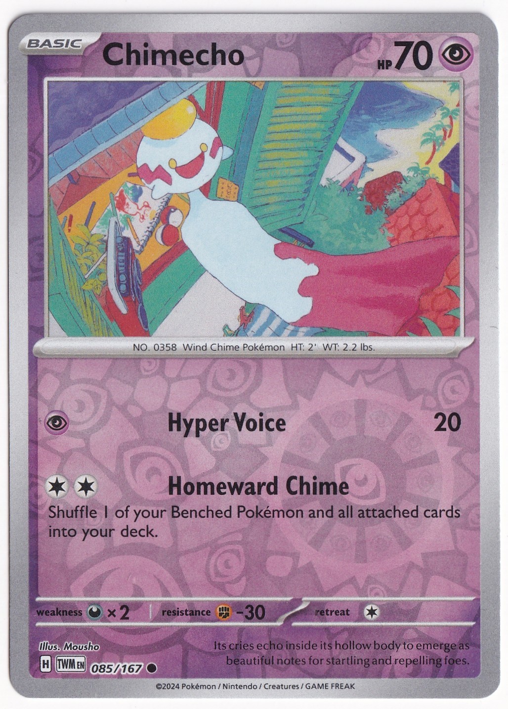 Twilight MasqueradeChimecho [Reverse Holo] 085/167 - Twilight Masquerade - Pokemon Kartı (Mint)