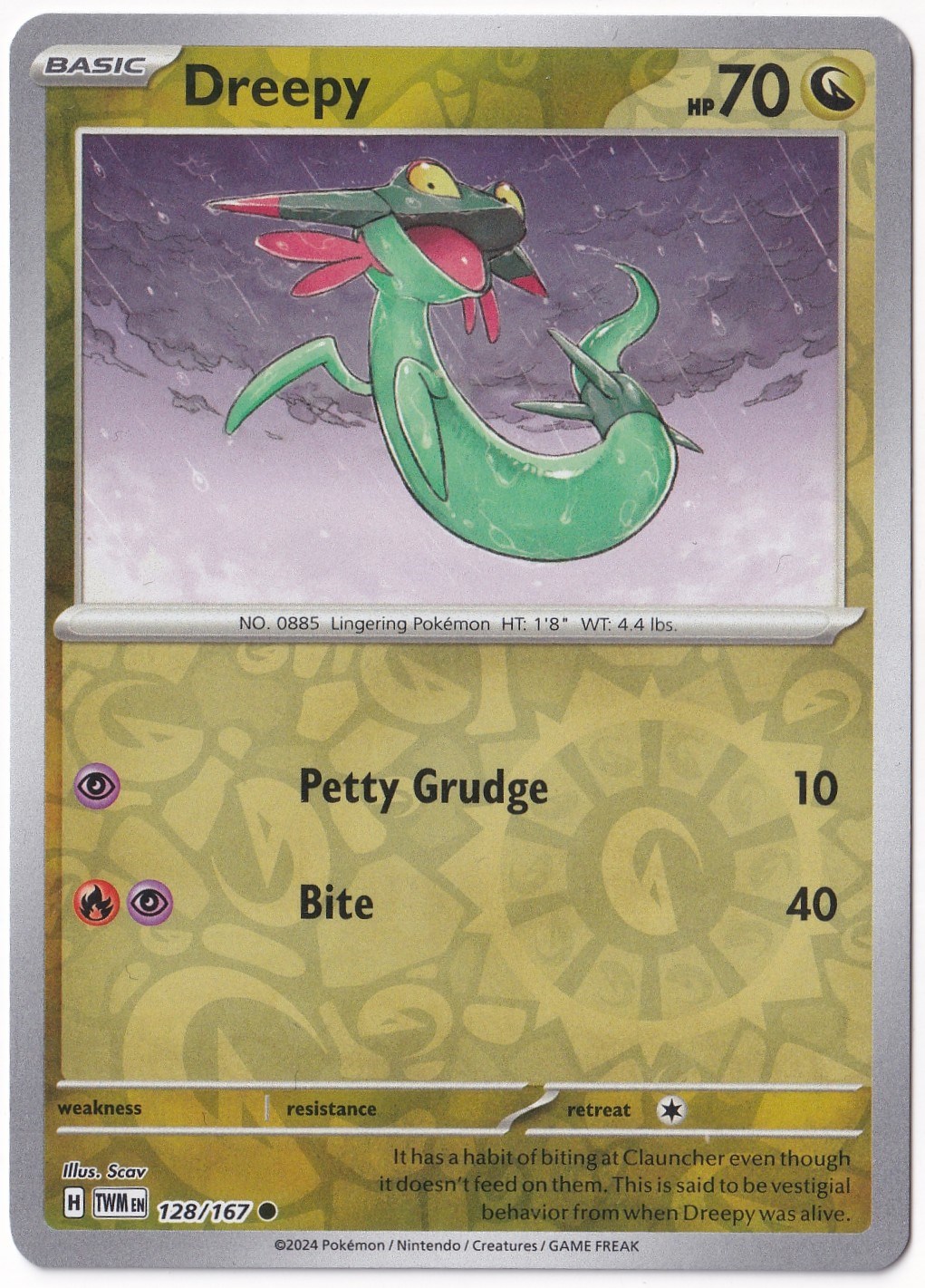 Twilight MasqueradeDreepy [Reverse Holo] 128/167 - Twilight Masquerade - Pokemon Kartı (Mint)
