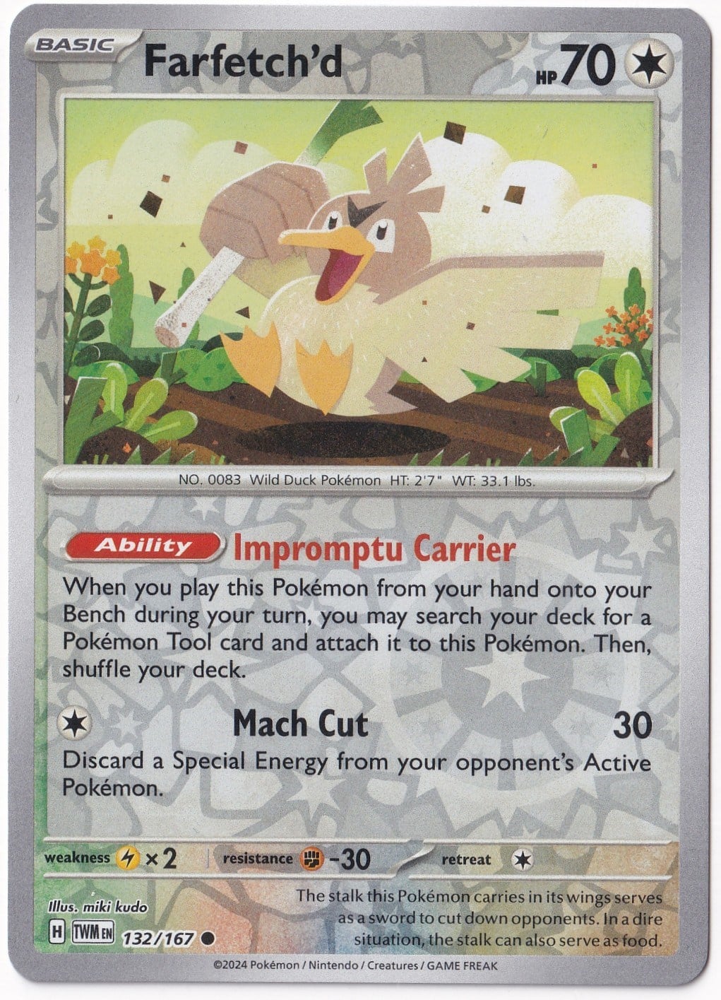 Twilight MasqueradeFarfetch'd [Reverse Holo] 132/167 - Twilight Masquerade - Pokemon Kartı (Mint)
