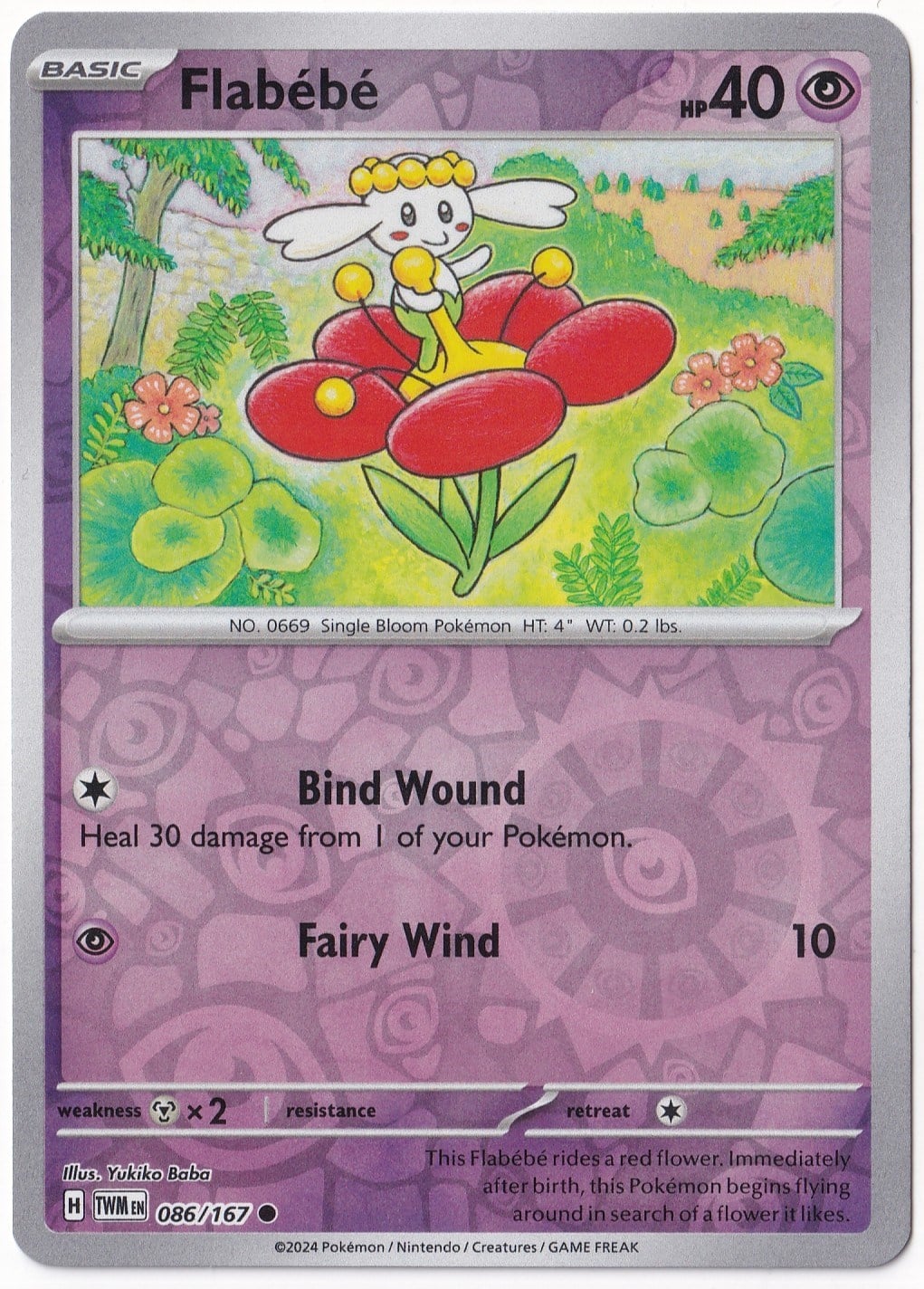 Twilight MasqueradeFlabebe [Reverse Holo] 086/167 - Twilight Masquerade - Pokemon Kartı (Mint)