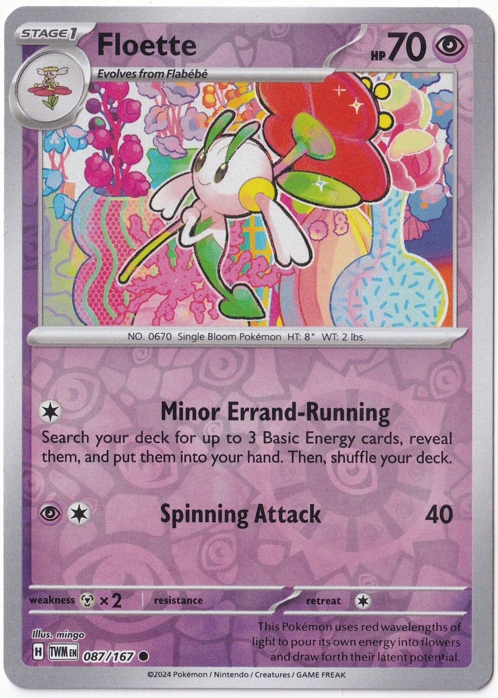 Twilight MasqueradeFloette [Reverse Holo] 087/167 - Twilight Masquerade - Pokemon Kartı (Mint)