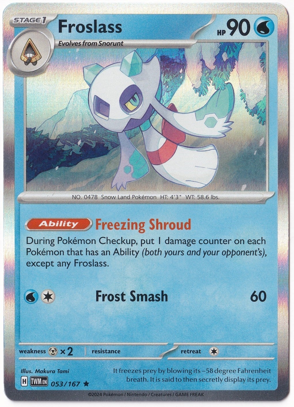 Twilight MasqueradeFroslass [Holo] 053/167 - Twilight Masquerade - Pokemon Kartı (Mint)