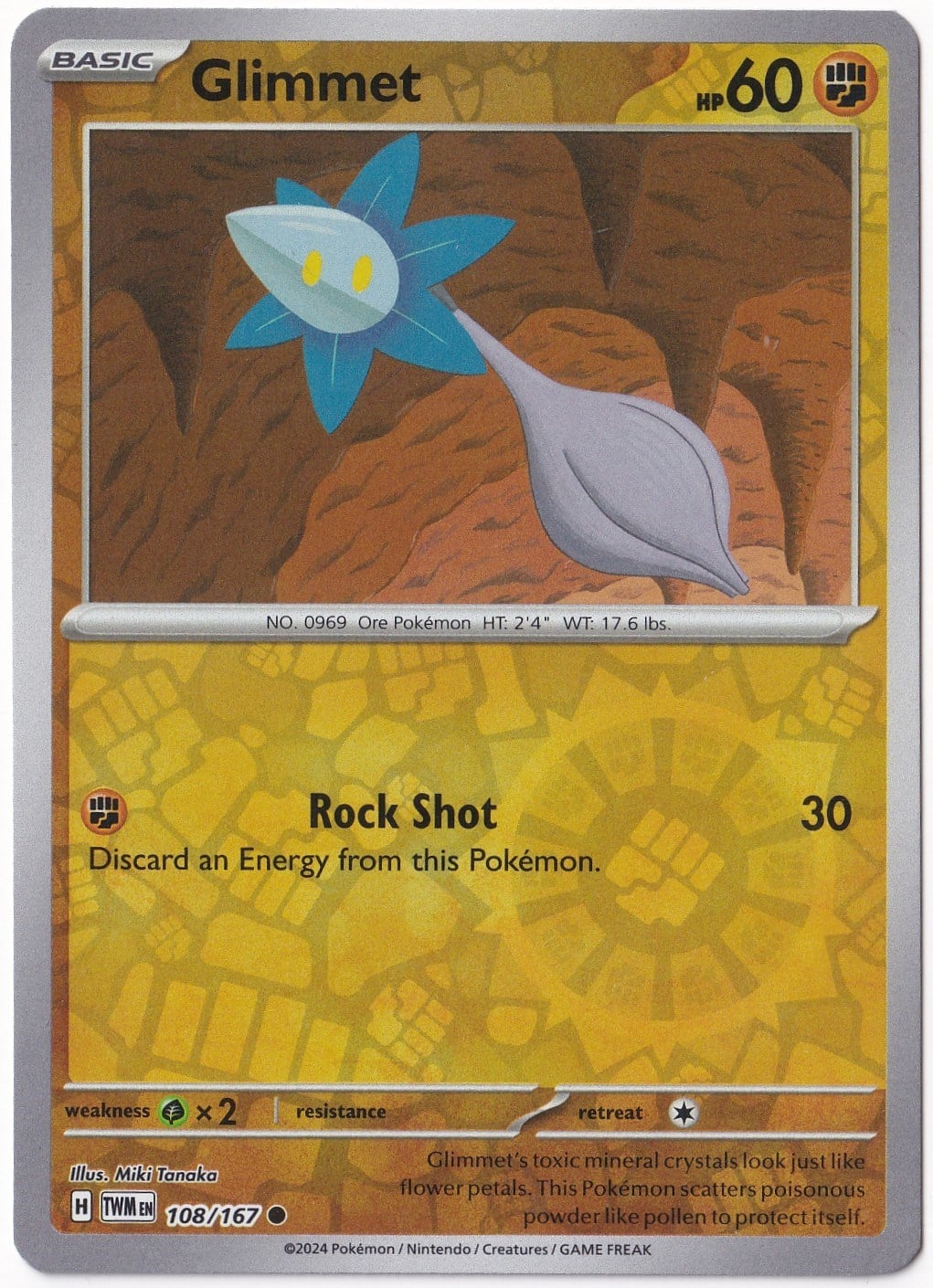 Twilight MasqueradeGlimmet [Reverse Holo] 108/167 - Twilight Masquerade - Pokemon Kartı (Mint)
