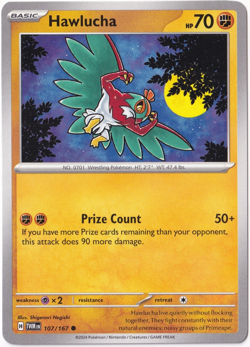 Twilight MasqueradeHawlucha 107/167 - Twilight Masquerade - Pokemon Kartı (Mint)