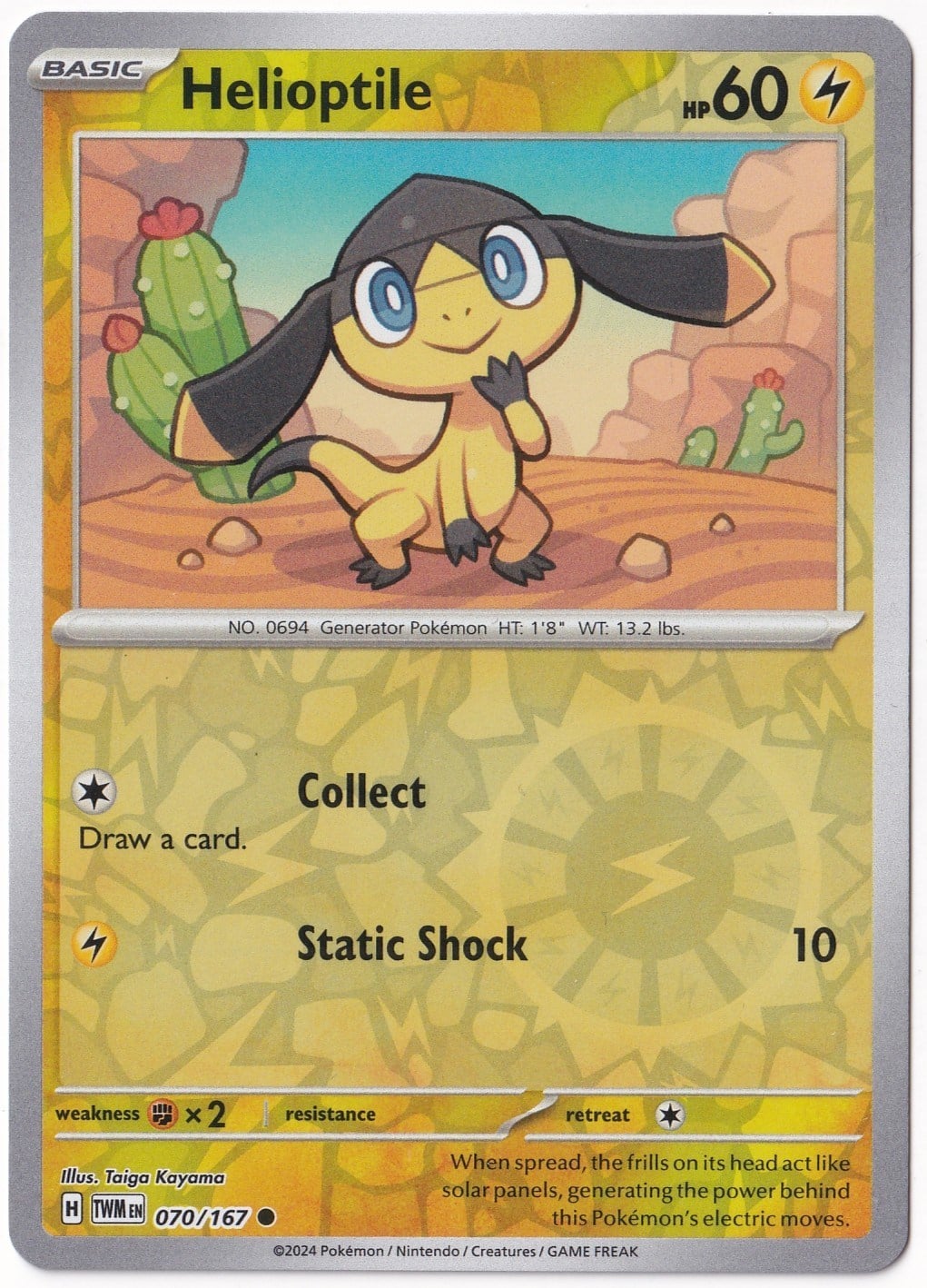 Twilight MasqueradeHelioptile [Reverse Holo] 070/167 - Twilight Masquerade - Pokemon Kartı (Mint)