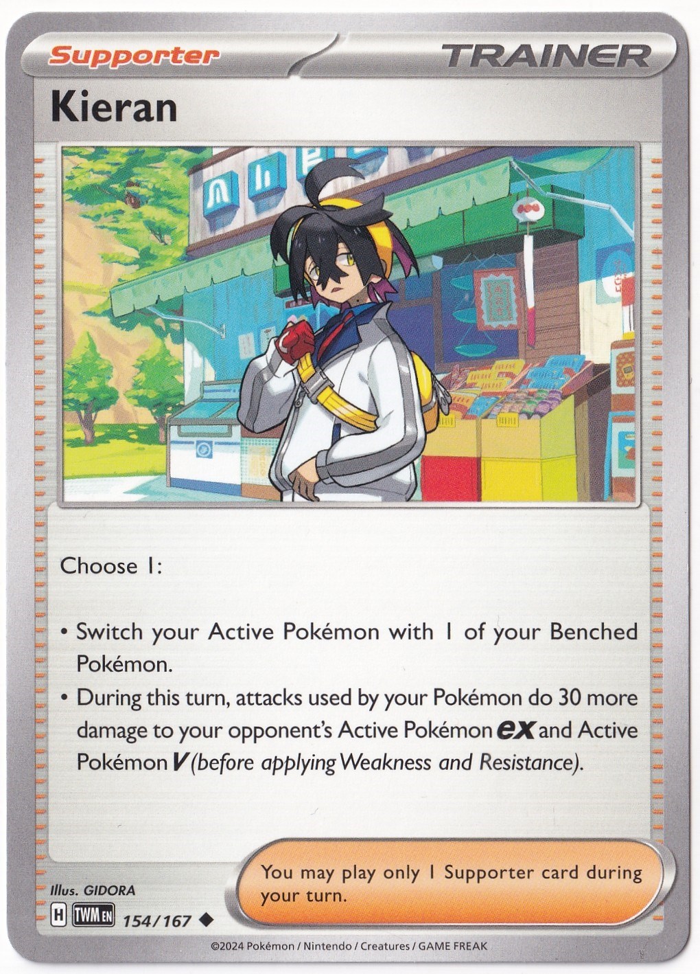 Twilight MasqueradeKieran 154/167 - Twilight Masquerade - Pokemon Kartı (Mint)