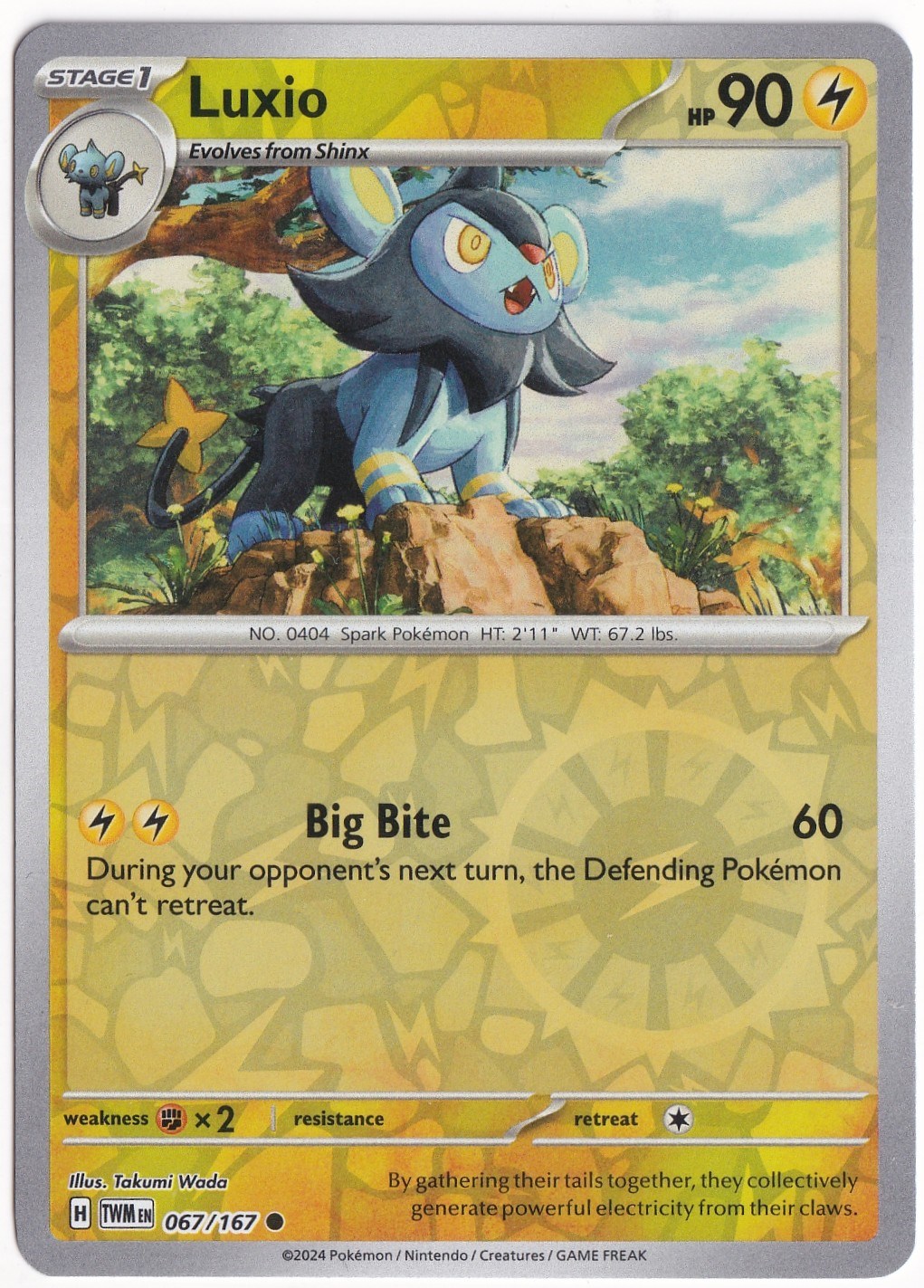Twilight MasqueradeLuxio [Reverse Holo] 067/167 - Twilight Masquerade - Pokemon Kartı (Mint)