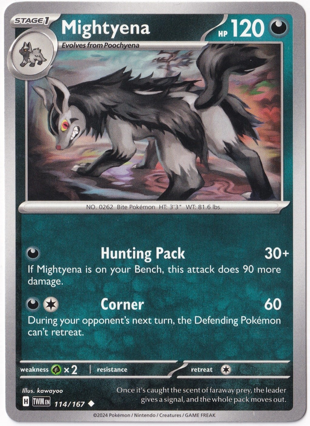 Twilight MasqueradeMightyena 114/167 - Twilight Masquerade - Pokemon Kartı (Mint)