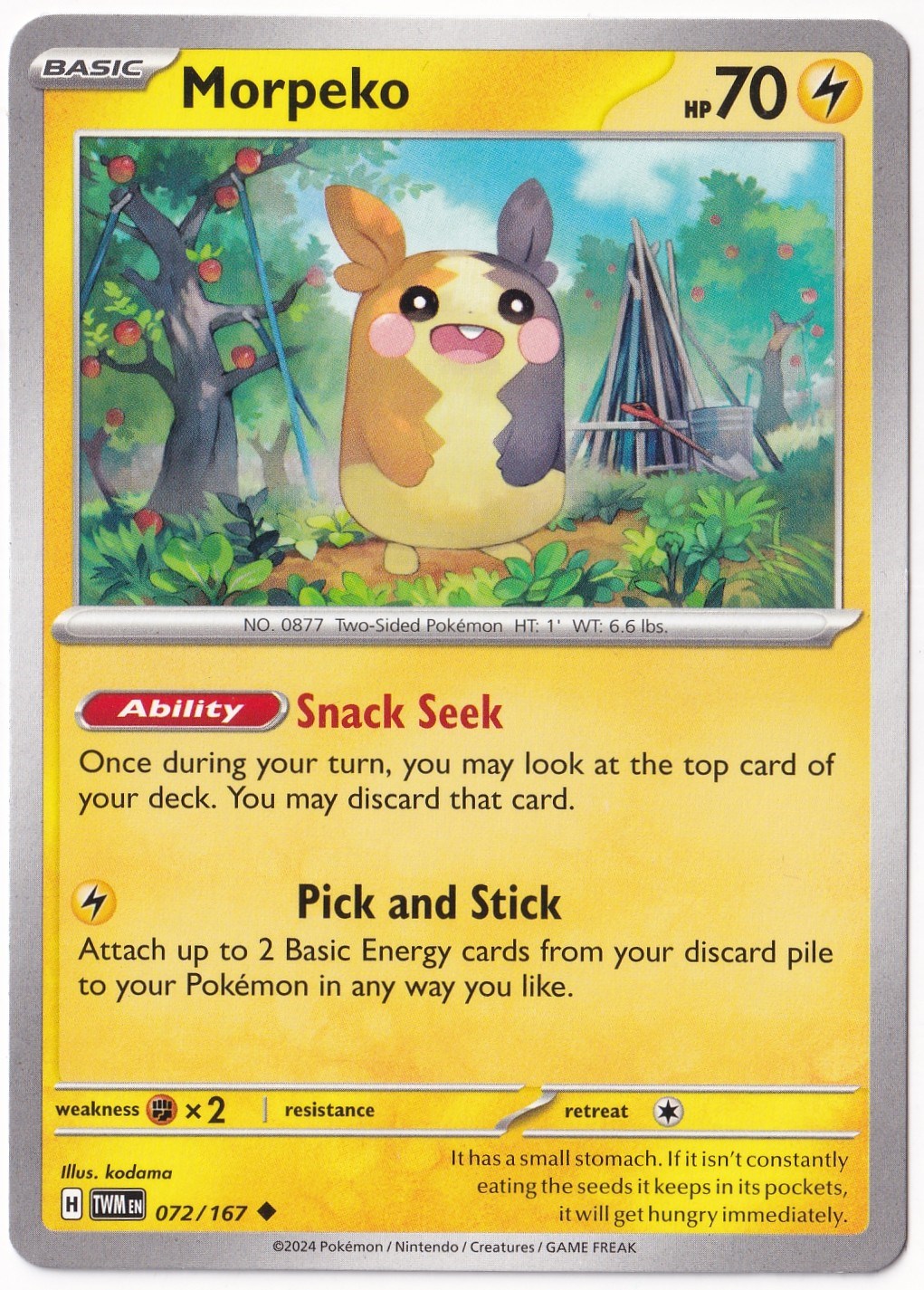 Twilight MasqueradeMorpeko 072/167 - Twilight Masquerade - Pokemon Kartı (Mint)