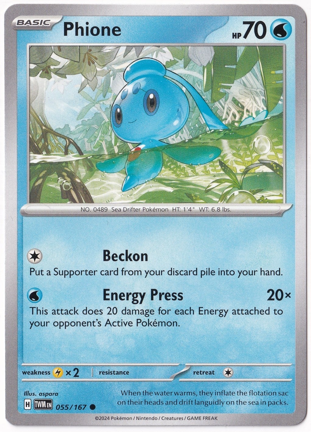 Twilight MasqueradePhione 055/167 - Twilight Masquerade - Pokemon Kartı (Mint)