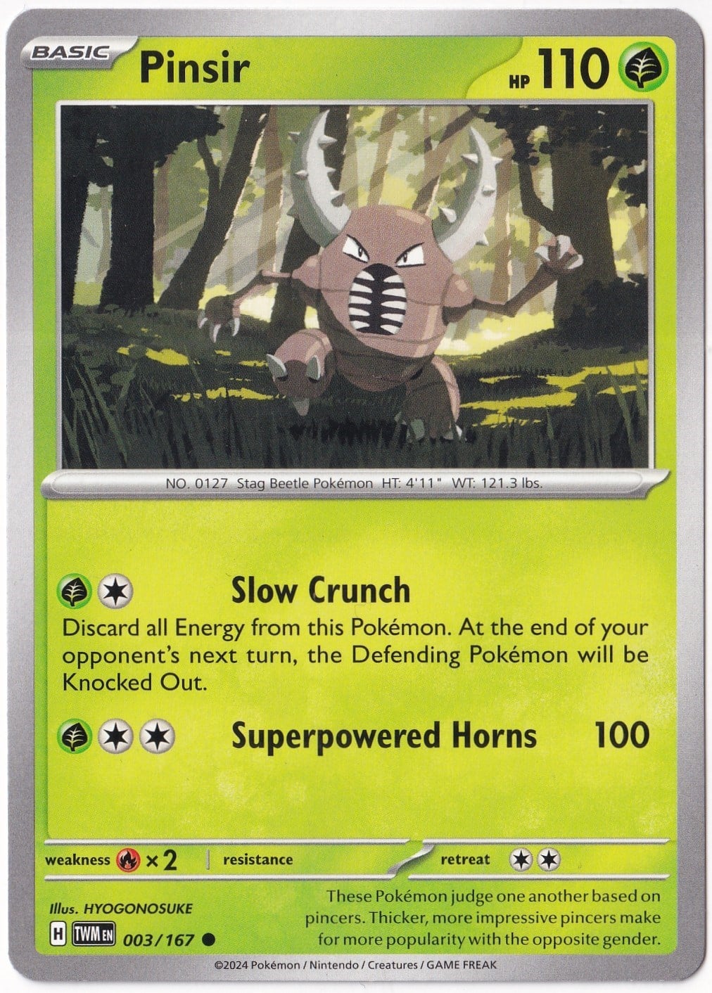 Twilight MasqueradePinsir #3 Pokemon Twilight Masquerade Pokemon Oyun Kartı