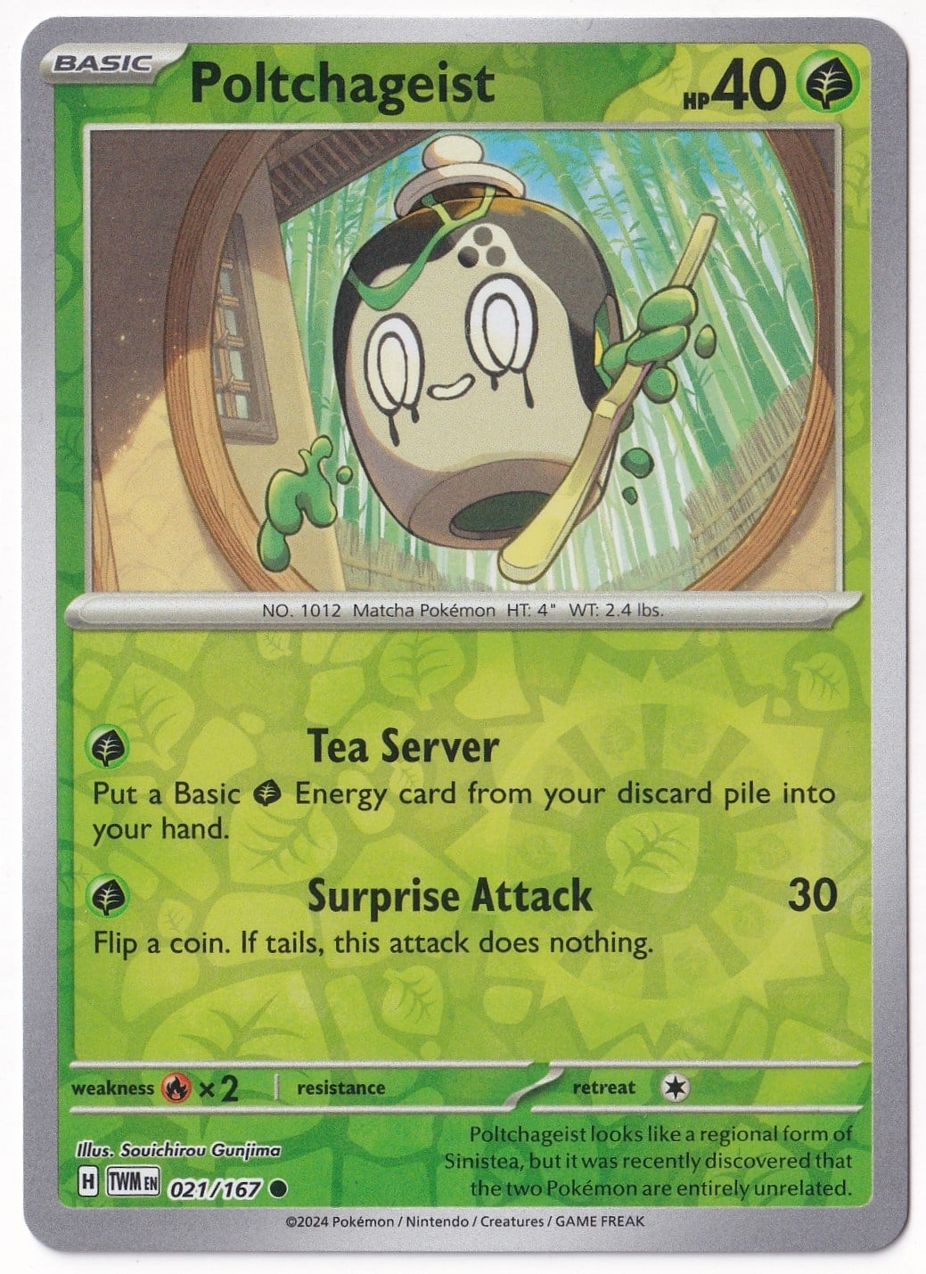 Twilight MasqueradePoltchageist [Reverse Holo] 021/167 - Twilight Masquerade - Pokemon Kartı (Mint)