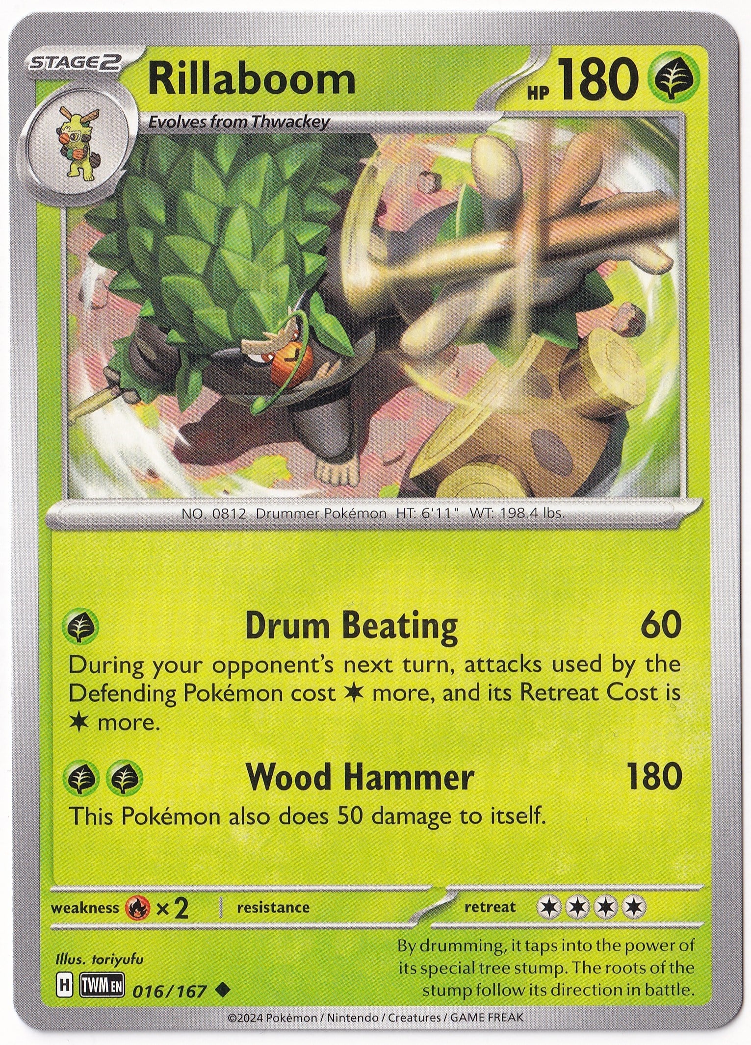 Twilight MasqueradeRillaboom 016/167 - Twilight Masquerade - Pokemon Kartı (Mint)