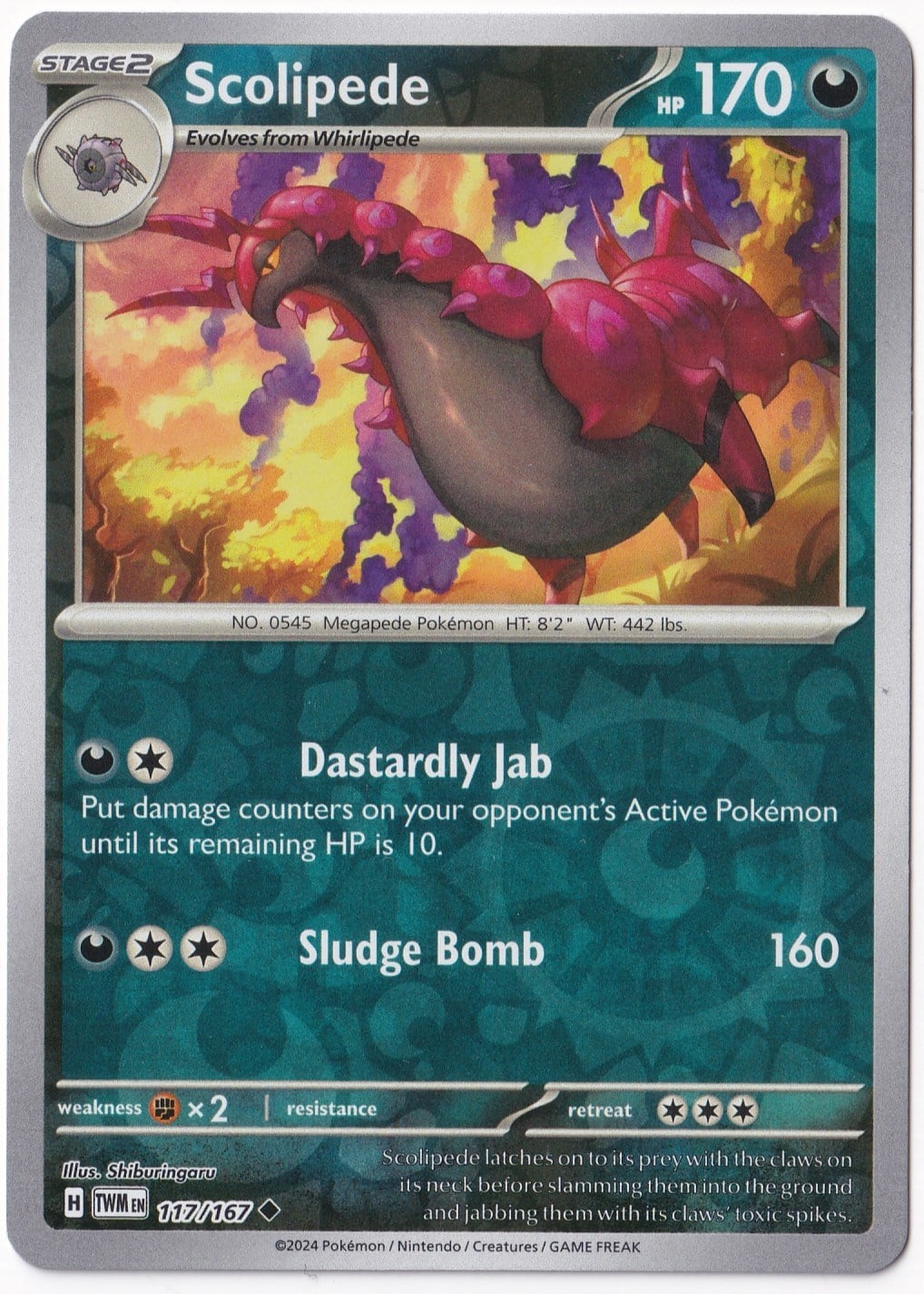 Twilight MasqueradeScolipede [Reverse Holo] 117/167 - Twilight Masquerade - Pokemon Kartı (Mint)