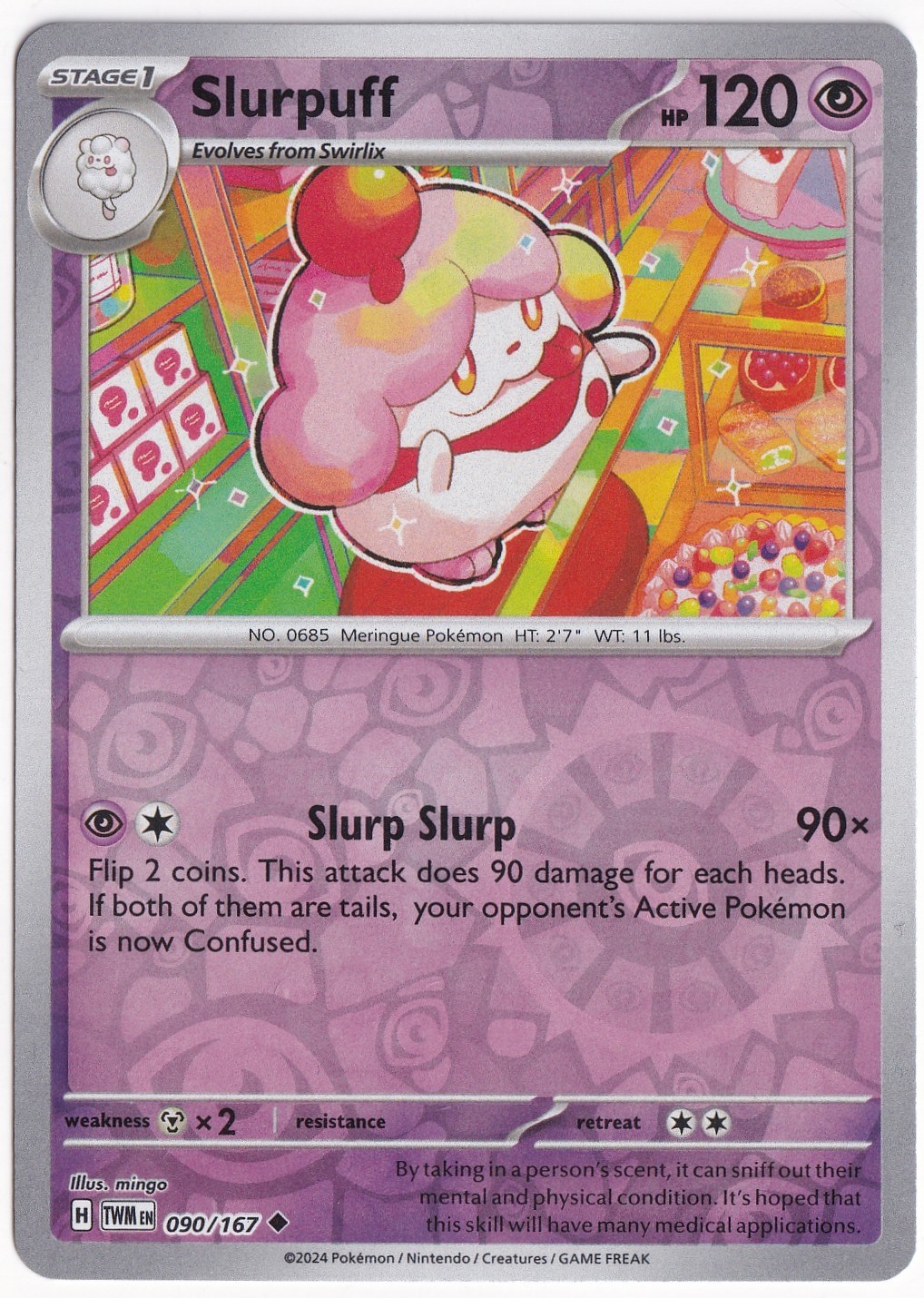Twilight MasqueradeSlurpuff [Reverse Holo] 090/167 - Twilight Masquerade - Pokemon Kartı (Mint)