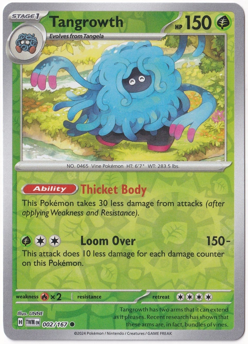 Twilight MasqueradeTangrowth [Reverse Holo] #2 Pokemon Twilight Masquerade Pokemon Oyun Kartı