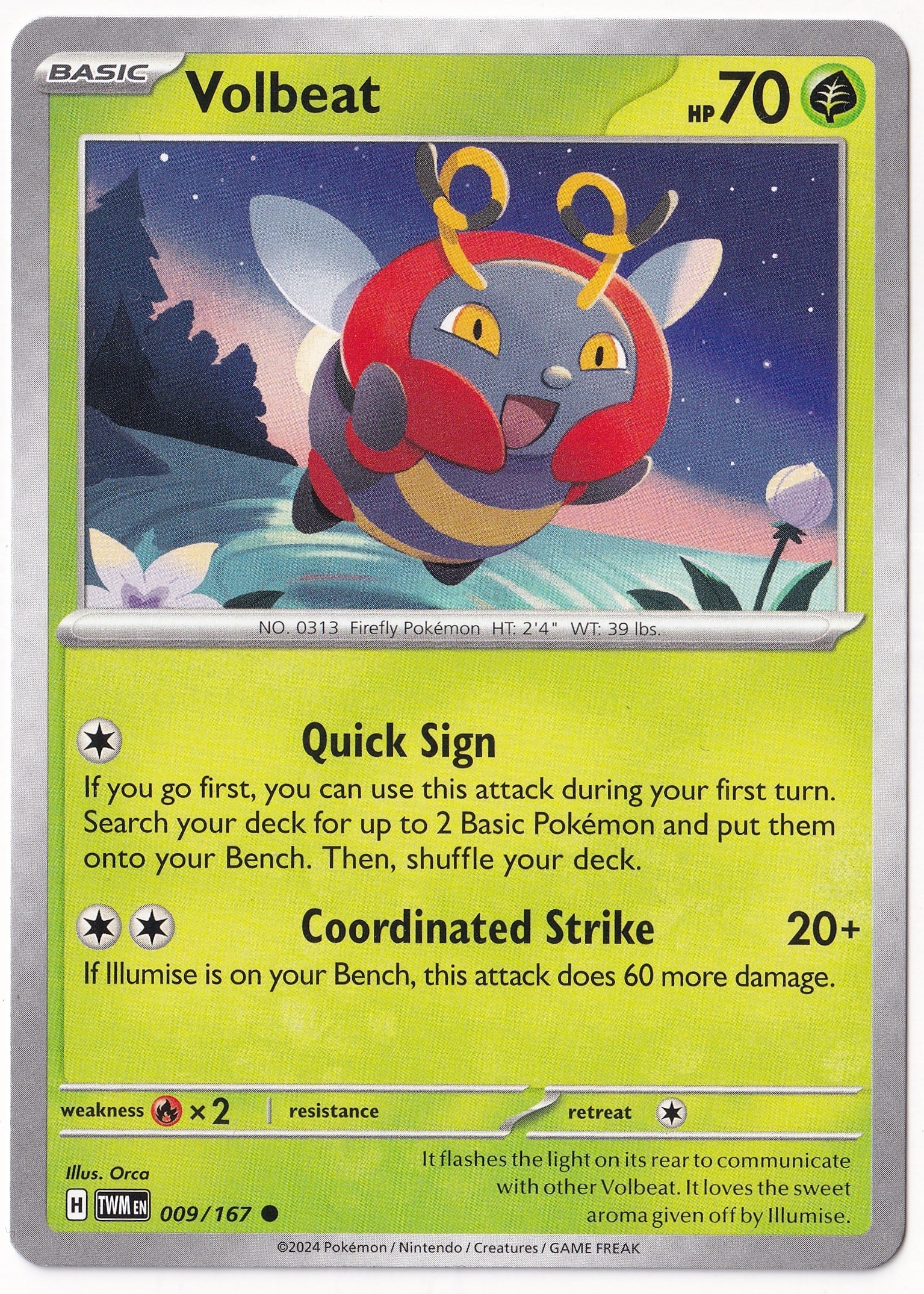 Twilight MasqueradeVolbeat #9 Pokemon Twilight Masquerade Pokemon Oyun Kartı
