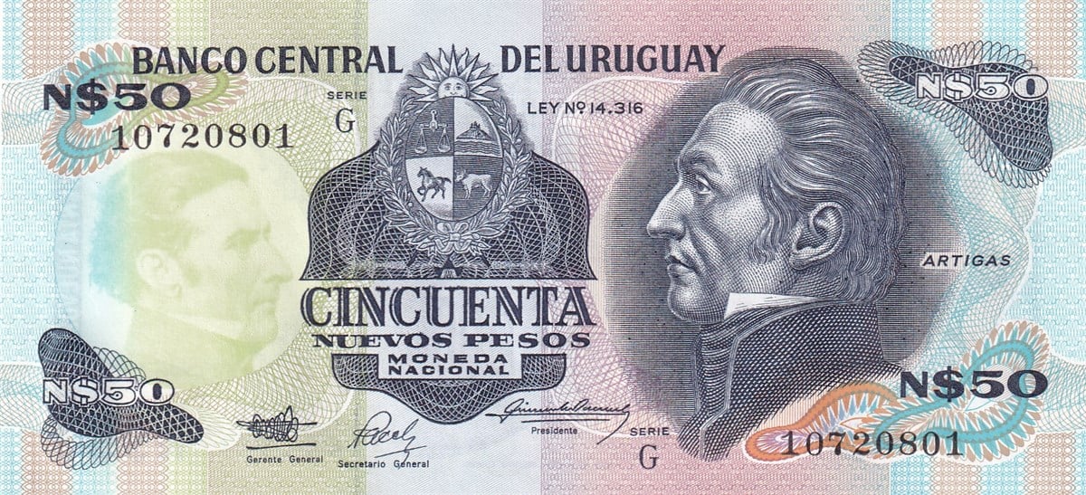 Uruguay - 50 Yeni Peso (1989) B525b/P61A