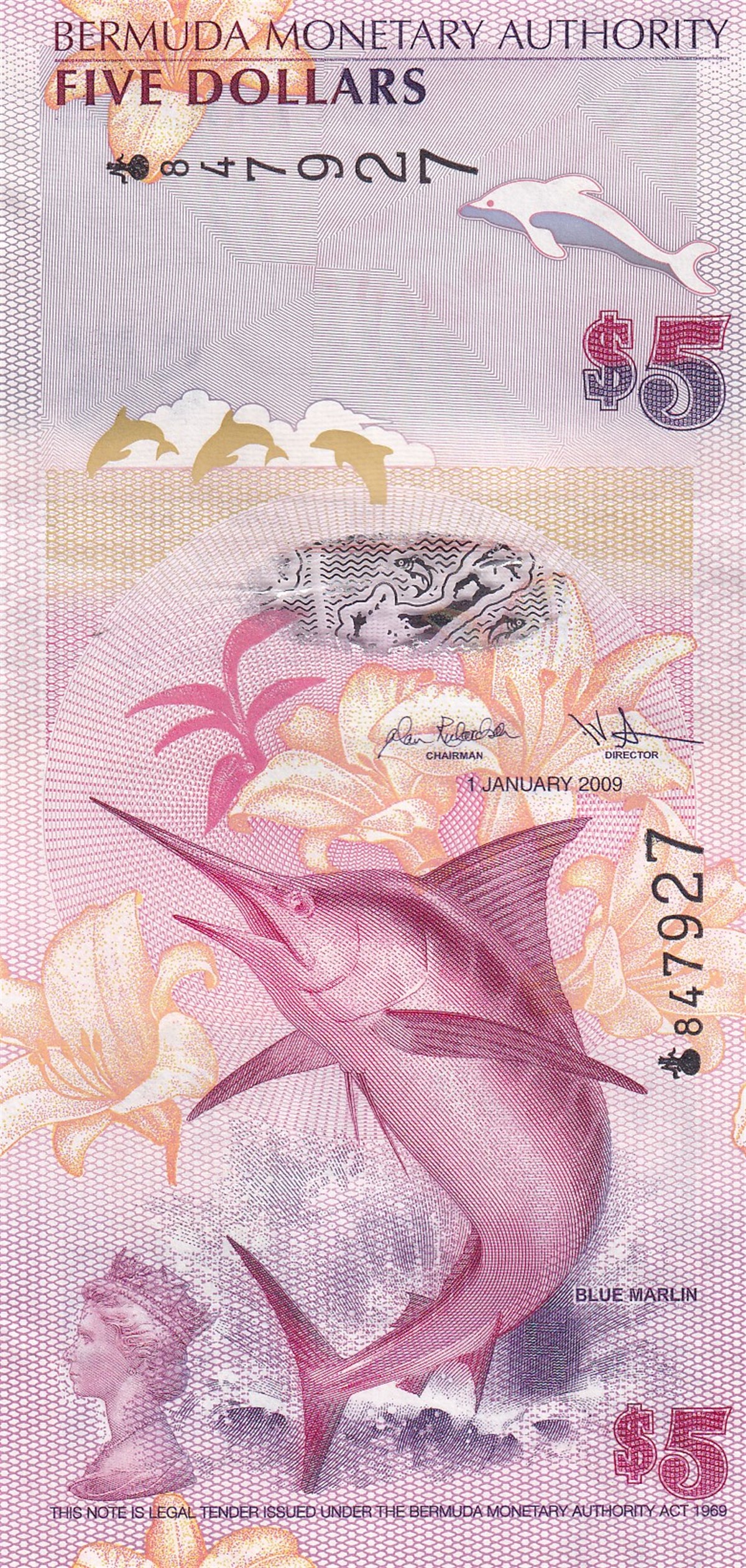 Foreign State BanknotesBermuda, 5 Dolar (2009) Eski Yabancı Kağıt Para