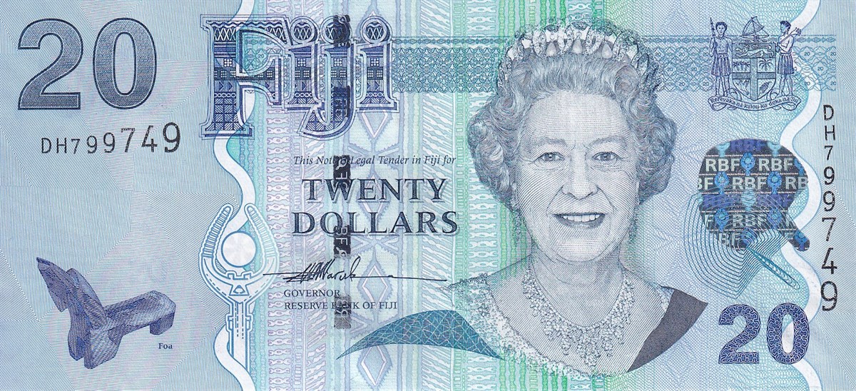 Foreign State BanknotesFiji, 20 Dolar (2007) Eski Yabancı Kağıt Para